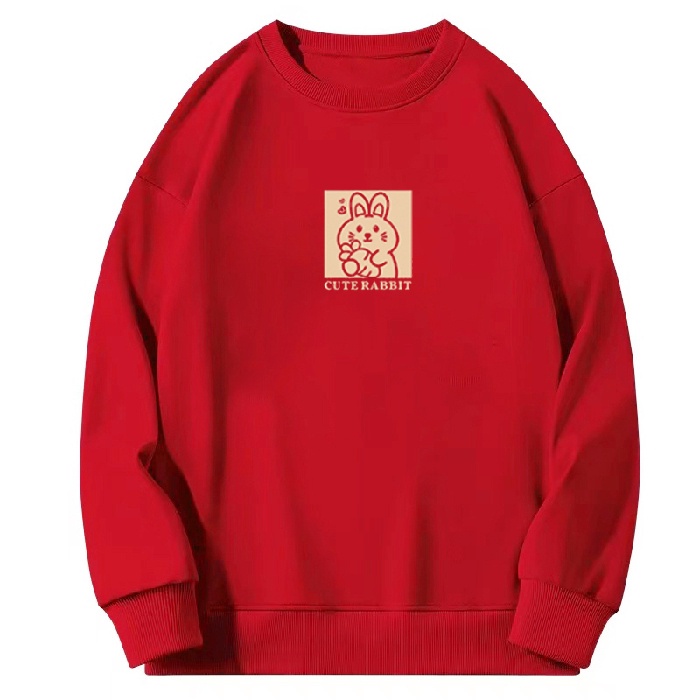 NRVP Áo Khoác Thể Thao Tay Dài Dáng Rộng In Hình Thỏ Năm Mới 2023 Phong Cách Trung Hoa Hàn Quốc Cho Nữ