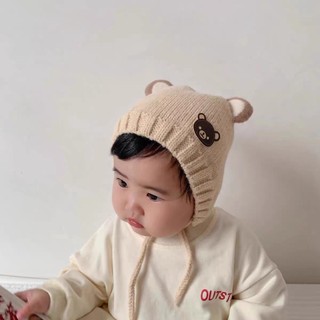 [BeYeu] Mũ len gấu bịt tai ấm áp cho bé (Vòng đầu 45-48cm)
