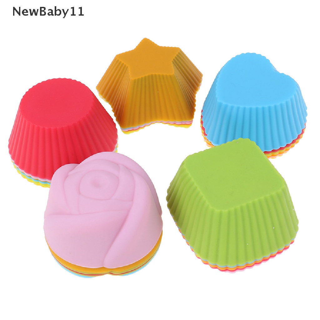 Bộ 6 Khuôn Silicone Làm Bánh Cupcake Tiện Dụng