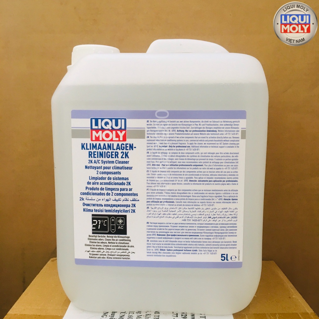 DUNG DỊCH VỆ SINH DÀN LẠNH LIQUI MOLY A/C CLEANER KLIMA-ANLAGEN-REINIGER 2K 9001 4092 5LIT lehienshop