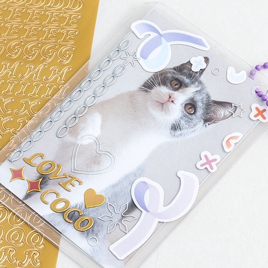 Sticker PVC chữ cái - số ánh kim