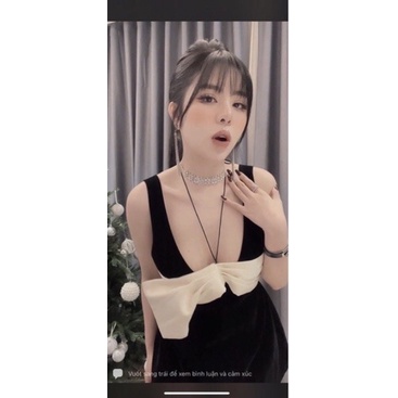 Dây chuyền Choker đá sáng lấp lánh đi tiệc