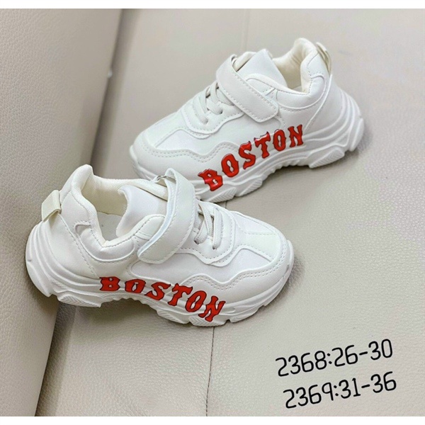 Giày Thể Thao Sneaker Trẻ Em, Bé Trai, Bé Gái MB BOSTON Trắng + Full Box Q002 [Tặng Kèm 1 Đôi Tất/Vớ]