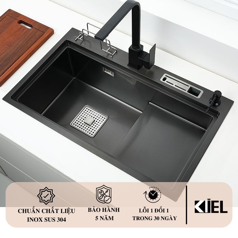 Chậu bồn rửa bát chén KAGOL 7846 giật cấp cài dao, thớt có bàn dày 3.5li chính hãng. bảo hành 24 tháng