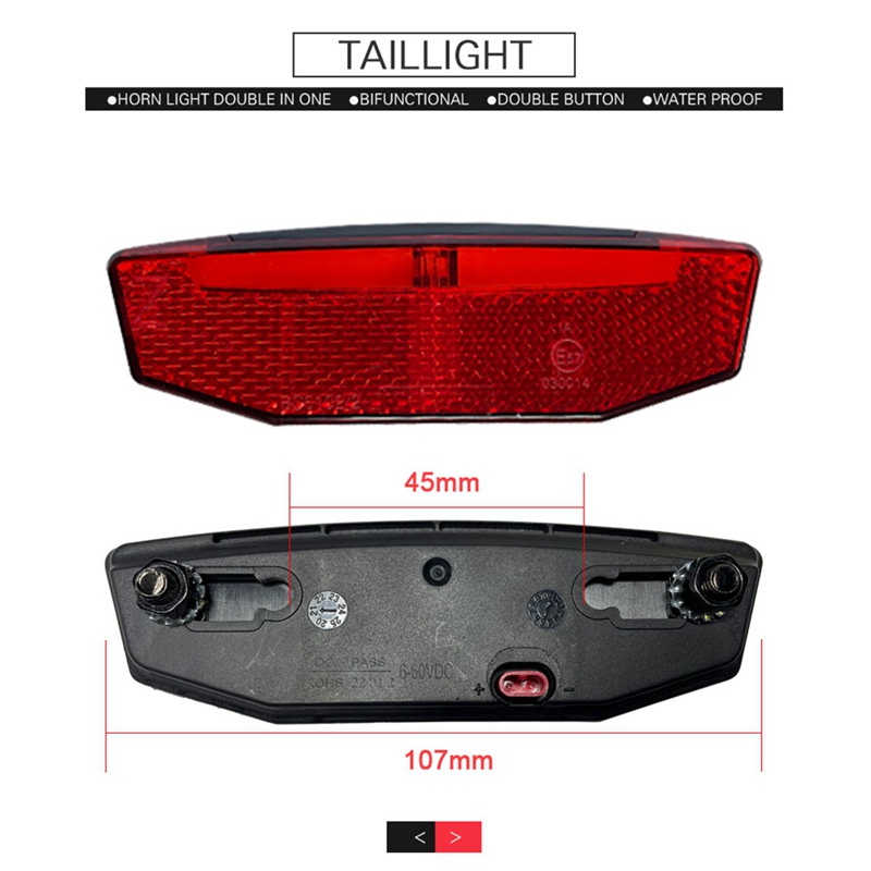 Bộ Đèn Trước Và Sau 36V48V52V60V DK226 Cho Xe Đạp