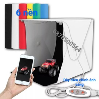 Hộp Chụp Sản Phẩm Đèn Led 40x40cm điều chỉnh ánh sáng tặng kèm 6 nền