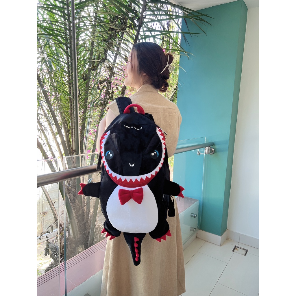Balo hình thú UNISWAP con cá sấu dễ thương vải nhung nhiều màu
