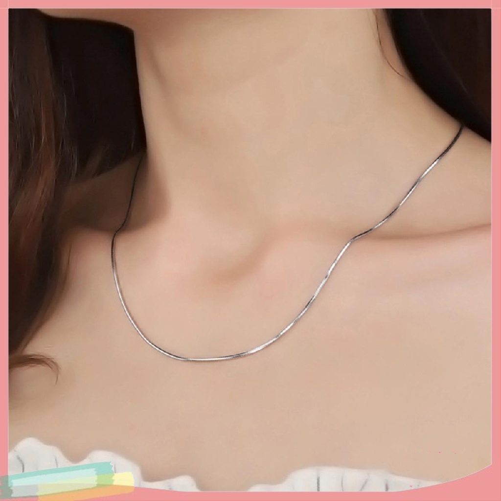 Vòng cổ mạ bạc 925 dài 1.4mm 16/18/20/22/24inch thời trang cho nam nữ