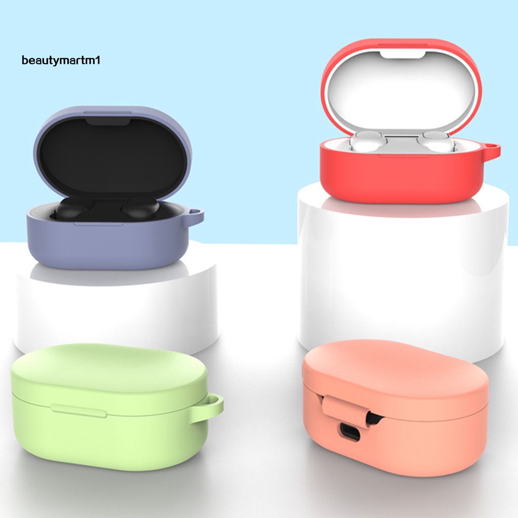 Vỏ Bảo Vệ Hộp Sạc Tai Nghe Redmi AirDots Youth Beautymartm1 Màu Trơn Chống Rơi Có Khóa Cài Tiện Dụng