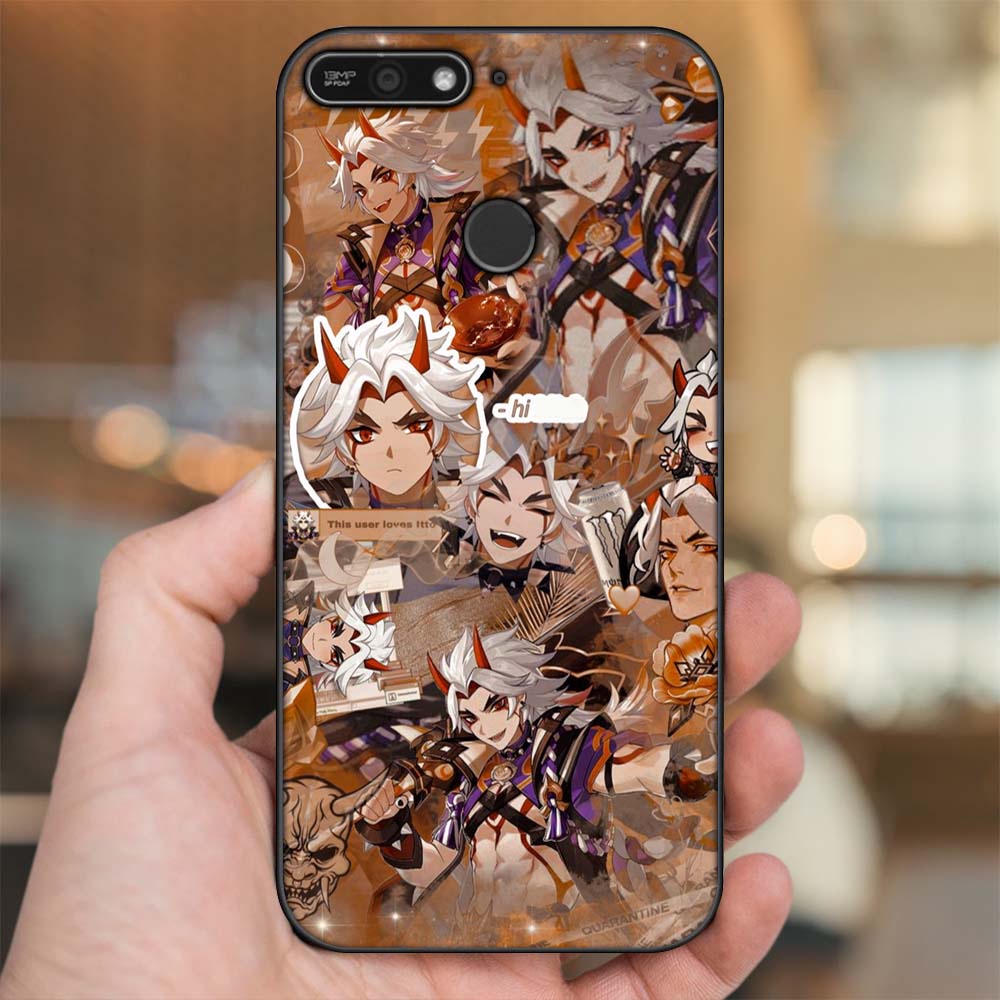 Ốp lưng Huawei Y6 Prime viền đen in hình Arataki Itto Genshin Impact
