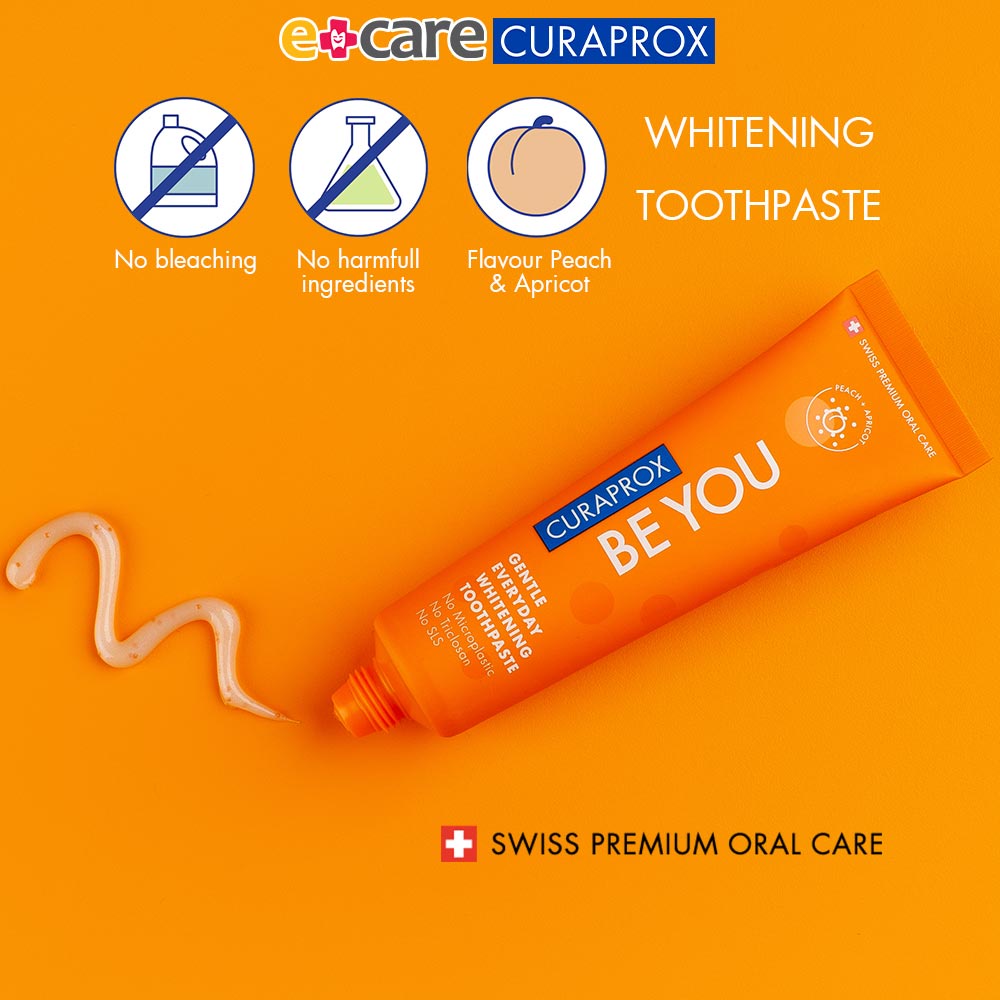 Kem đánh răng làm trắng tự nhiên Curaprox BE YOU 60ml vị Đào & Mơ