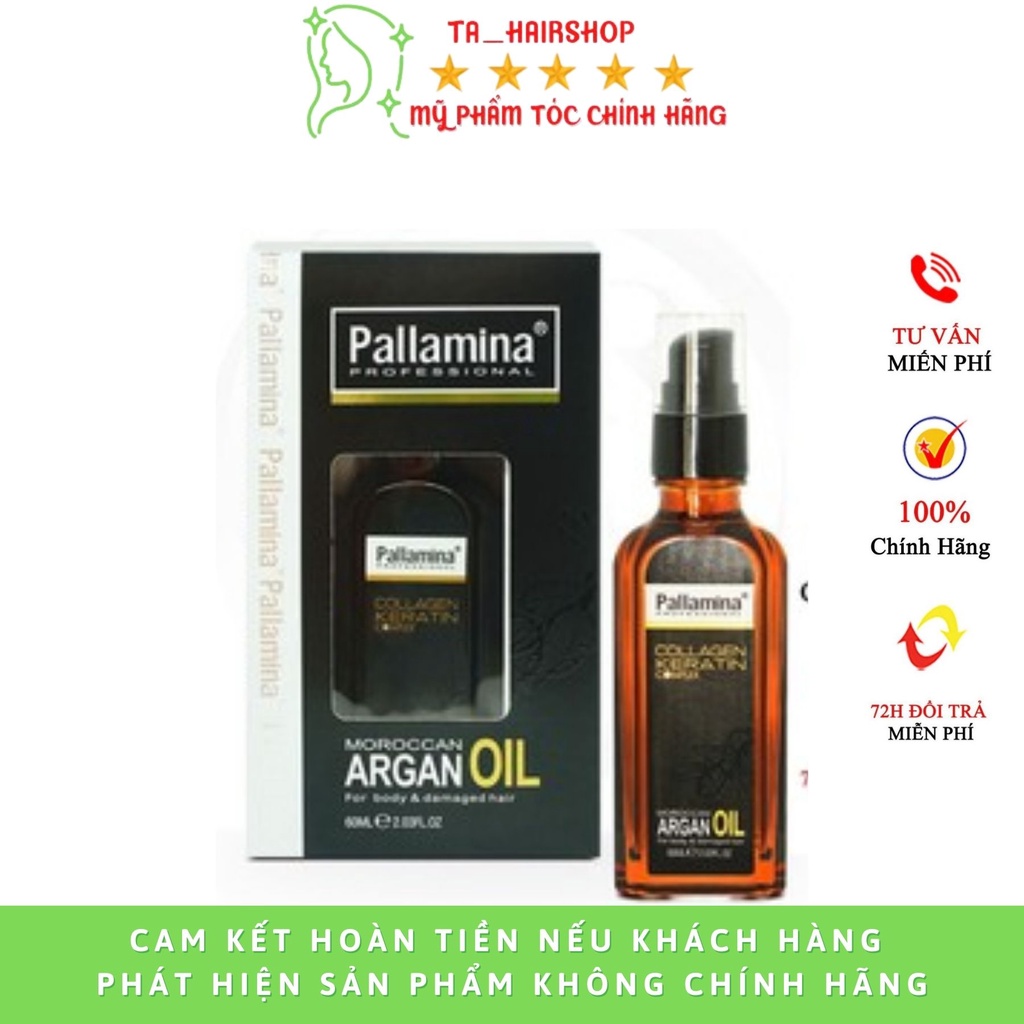Dầu dưỡng tạo nếp tóc PALLAMINA phục hồi tóc xịt dưỡng tóc hương thơm nước hoa