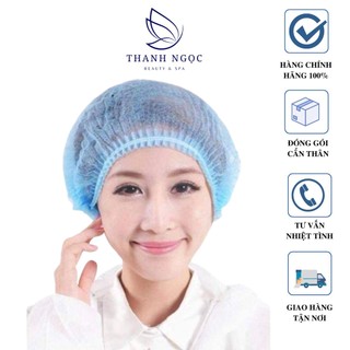 Mũ trùm tóc, mũ bọc trùm đầu dùng trong y tế, thẫm mỹ viện, spa