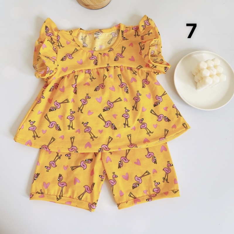 Đồ bộ tay bèo babydoll bé gái