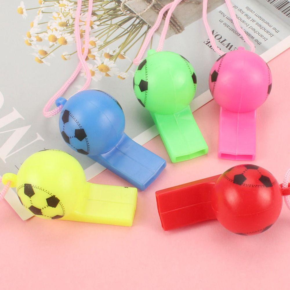 Set 10 Còi Thổi Bằng Nhựa Họa Tiết Hoạt Hình Luyện Tập Thể Thao