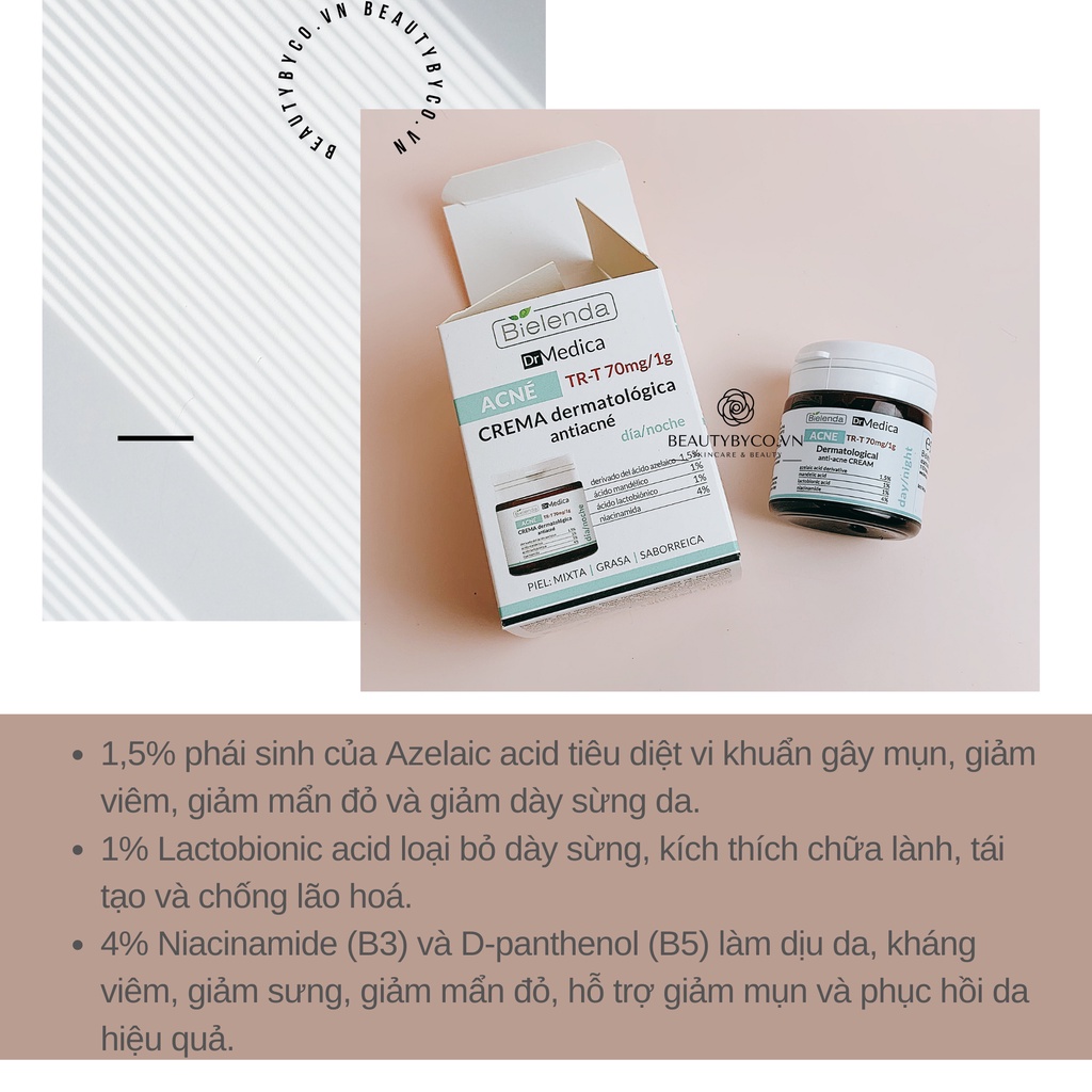 Kem dưỡng giảm mụn và thâm Bielenda Dr. Medica Anti-acne