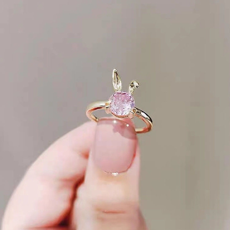 Nhẫn Hở Hình Thỏ Đính Đá Dễ Thương 12.23