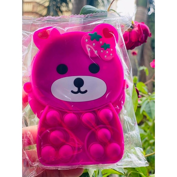 Túi pop it đeo chéo giảm căng thẳng bóp bong bóng nhiều hình dễ thương cho bé đựng lì xì Tết