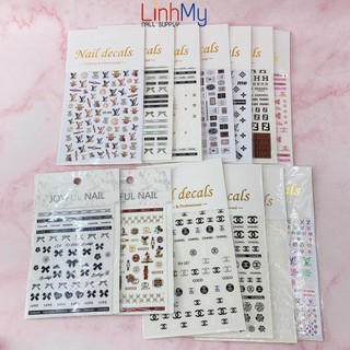 Sticker Dán Móng Thương Hiệu Hoa Giáng Sinh Sticker Tết Trang Trí Móng Tay