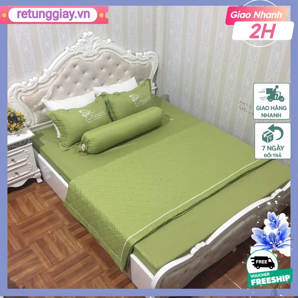 Bộ 1 ga satin màu[1m6x2m/1m8x2m]