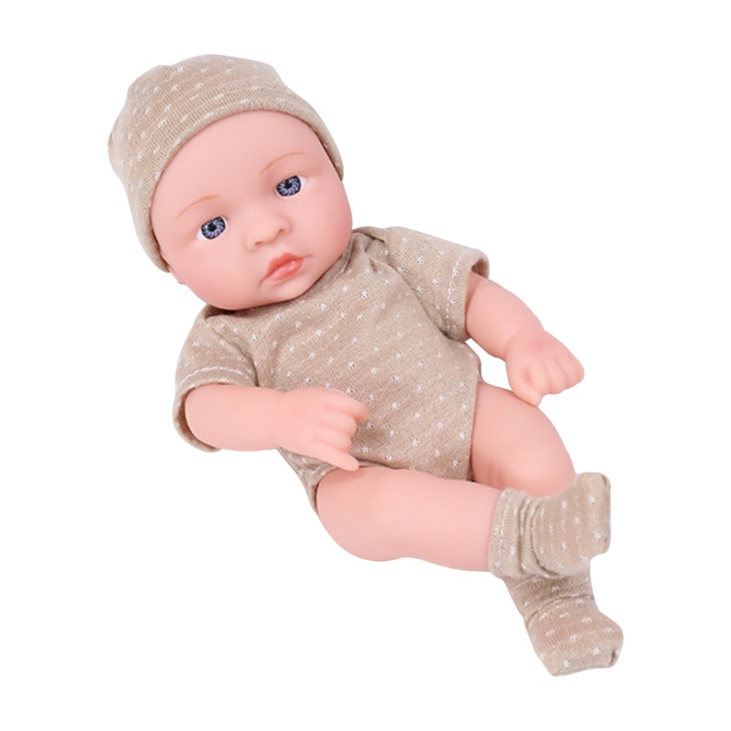 Búp Bê Em Bé Sơ Sinh 20cm Với Mũ Len Dễ Thương Giống Như Em Bé