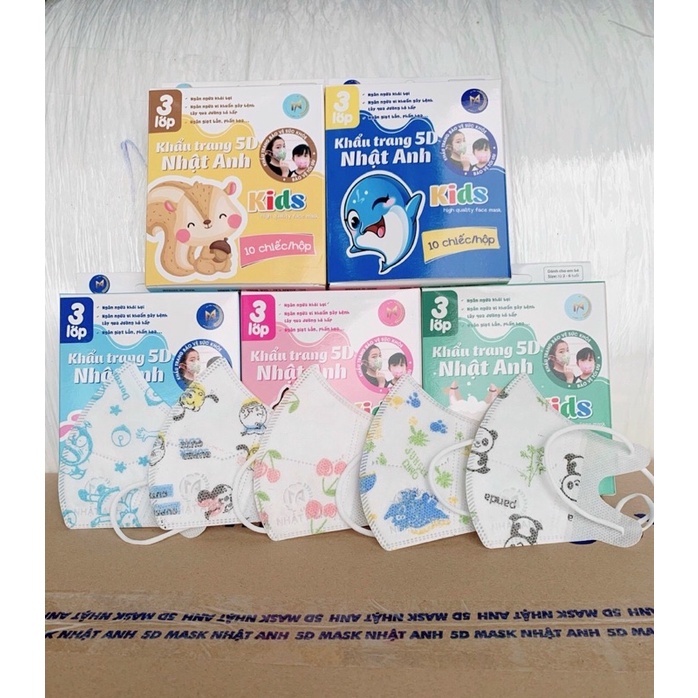 KHẨU TRANG 5D TRẺ EM - HỘP 10 CHIẾC