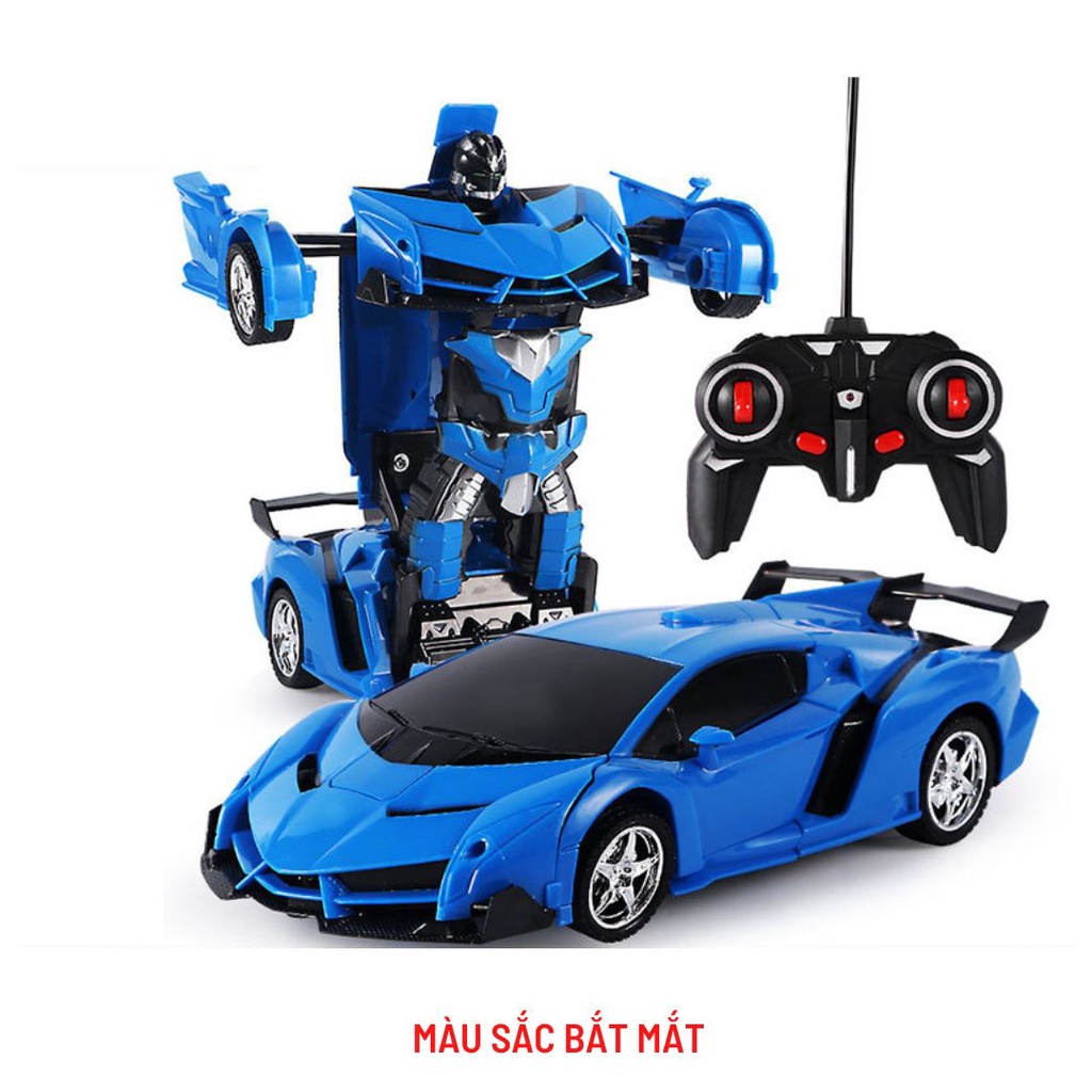 Xe ô tô điều khiển từ xa xe cảnh sát biến hình thành Robot siêu nhân hàng loại I có kèm sạc