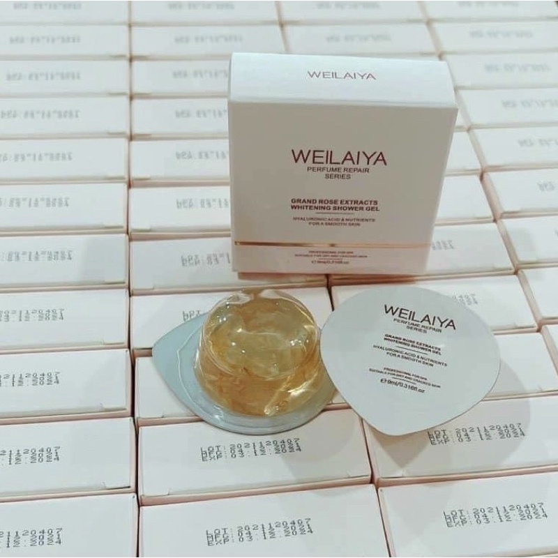 Sữa tắm Weilaiya tinh chất hoa hồng Damask hương nước hoa mini, size 15ml