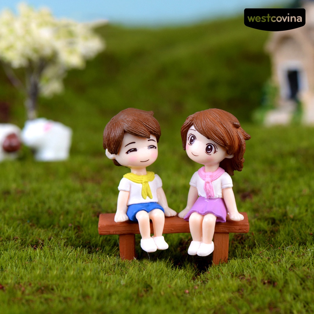 [WEST]⚘Đồ trang trí Băng Ghế Công Viên Bé Trai Bé Gái Mini Trang Trí Tiểu Cảnh DIY