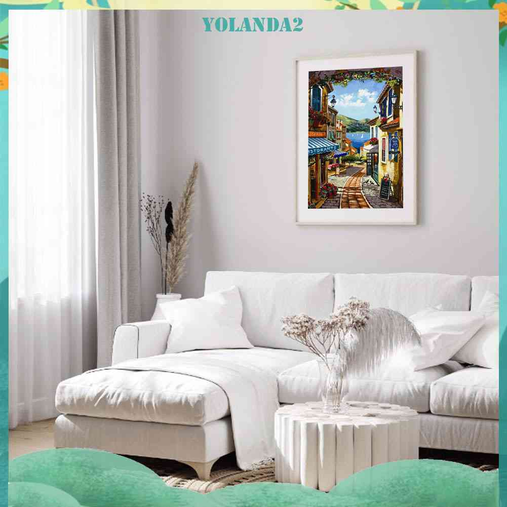 Bộ Tranh Đính Đá 5D Tự Làm Hình Đô Thị Haijing 2 Trong Một Trang Trí Nhà Cửa