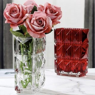 Bình hoa thuỷ tinh cao cấp QShop Decor , lọ hoa decor trang trí để bàn làm việc phong cách Scandinavian đẹp sang trọng