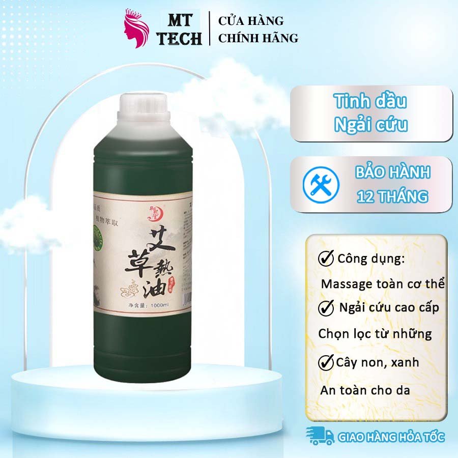 Tinh Dầu Massage Body Ngải Cứu Đặc Tinh Dầu Vay Gáy Chai Lớn 1000ml Tinh Dầu Massage Dùng Trong Dưỡng Sinh.