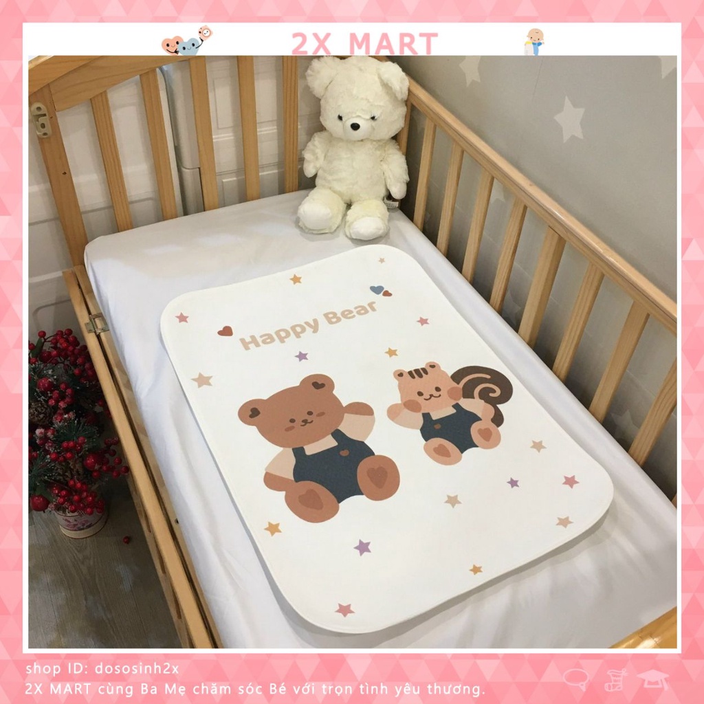 Lót chống thấm 4D mẫu mới xuất hàn chống tràn thay bỉm cao cấp cho bé