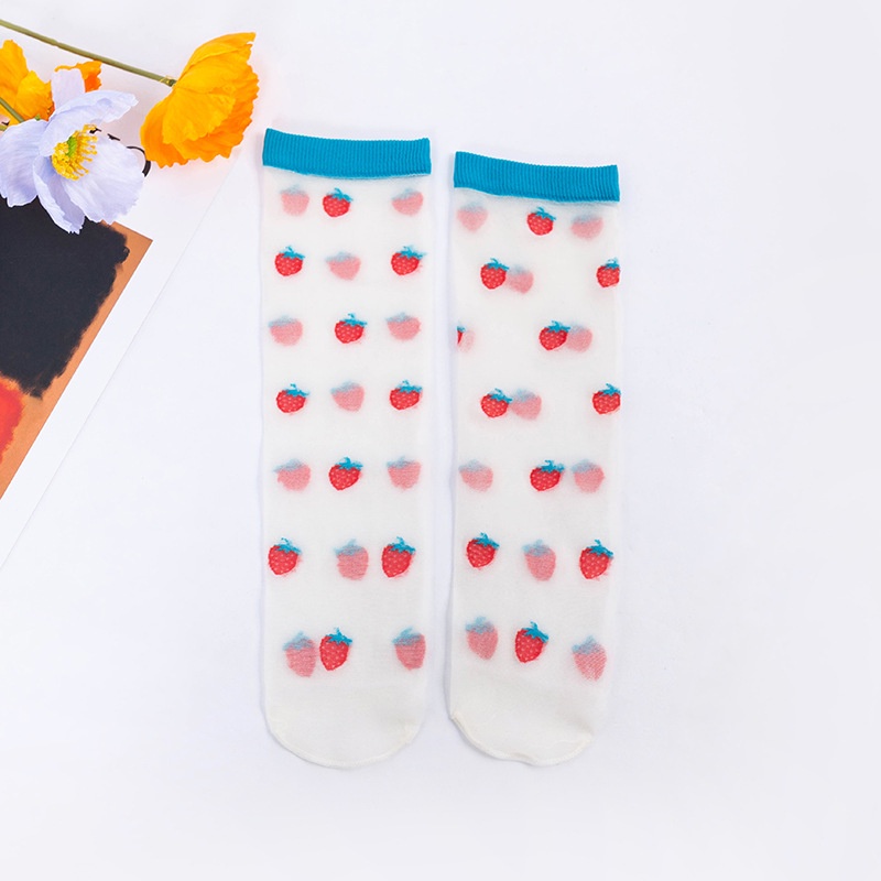 Vớ Mỏng Cổ Cao Thoáng Khí Thấm Hút Mồ Hôi Thời Trang Xuân Hè Cho Bé