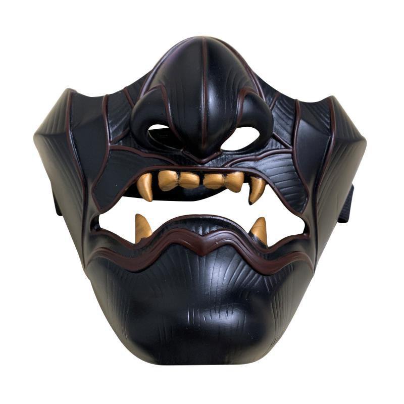 Soul mask of Malaysia Japanese ghost face dark men's and women's half face resin prajna mask Halloween