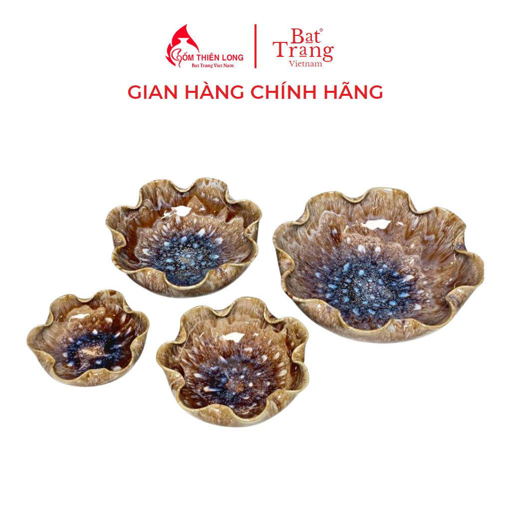 Bộ bát nước Minh Đường Tụ Thủy bát thả hoa gốm sứ Bát Tràng chính hãng Gốm Thiên Long 236010
