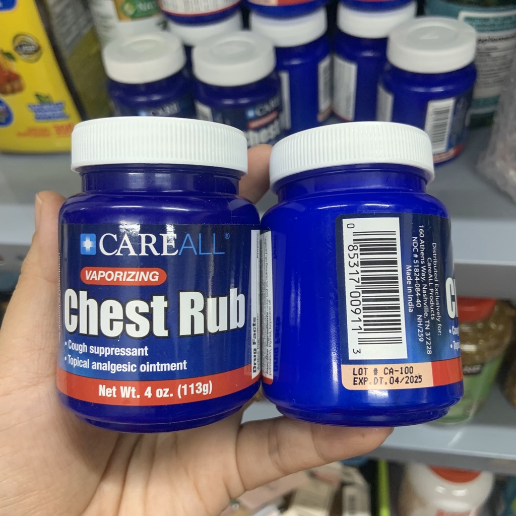 Dầu cù là Mỹ Chest Rub 12/2024 113gr ấm ngực giảm ho giảm đau dành cho người lớn và trẻ em - EDS Hàng Mỹ