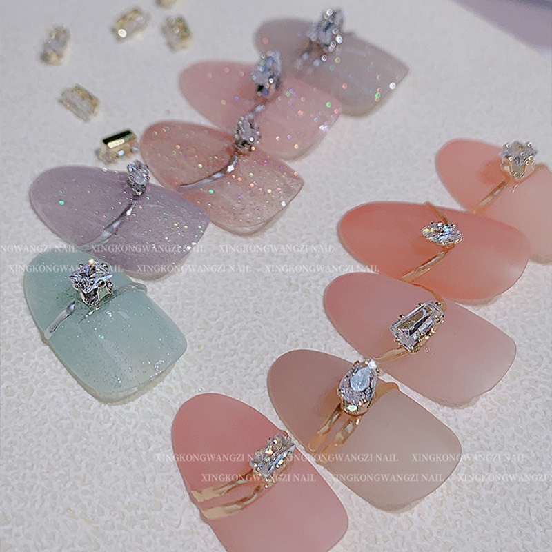 Đá gắn ring nail 20 viên siêu sáng mix mẫu