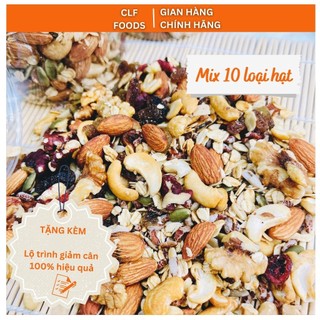 Granola siêu hạt ăn kiêng ngũ cốc giảm cân không đường eat clean nhiều dinh dưỡng mix 10 loại hạt từ CLF Foods