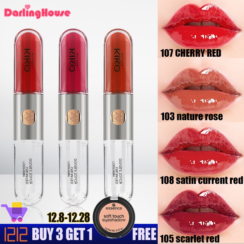 [ReadyStock] Son môi KIKO Milano Lip Gloss không giới hạn cảm ứng đôi 6ml #103natural Hoa hồng #108s
