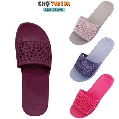 Dép nữ trung niên Thái Lan chất cao su nhẹ êm chống trơn đi nước thoải mái MONIGA 4.2