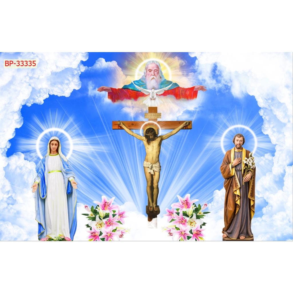 Tranh 3D Dán Tường Cao Cấp Chủ Đề Công Giáo