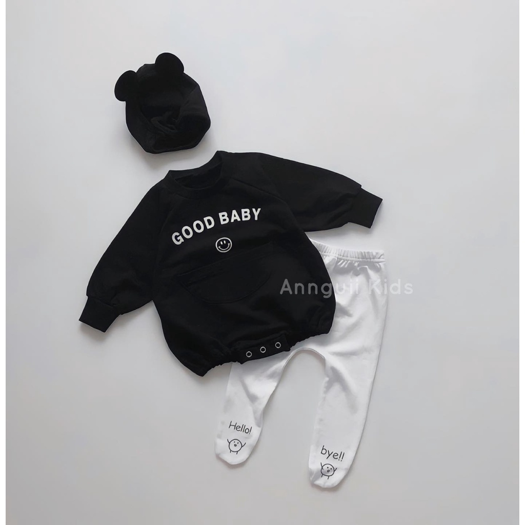 body xinh yêu cotton 3 chi tiết cho bé trai và bé gái