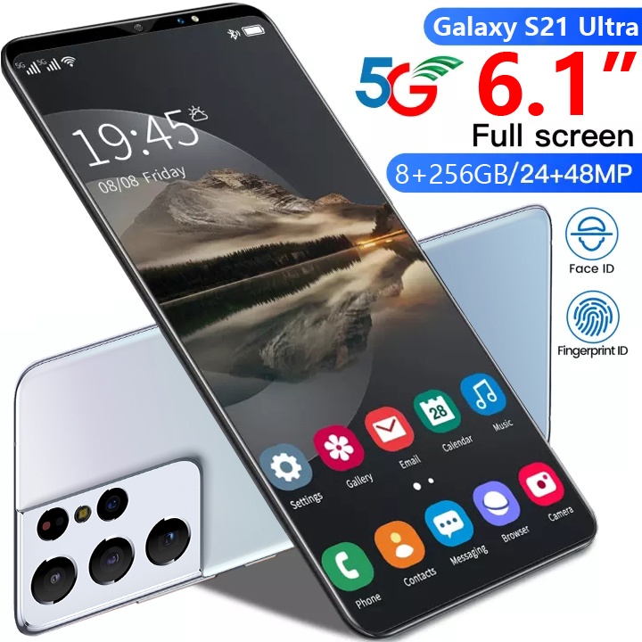 2022 Điện thoại samsung Galaxy S21 Ultra mới Toàn màn hình (12GB/512GB) Trò chơi 5G Điện thoại giá rẻ Google wifi