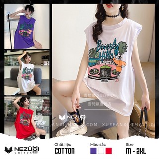 (Sẵn đỏ, tím, trắng) Áo tanktop 2 lớp Beverly Hills có lót trong cotton 95%, áo ba lỗ tập gym