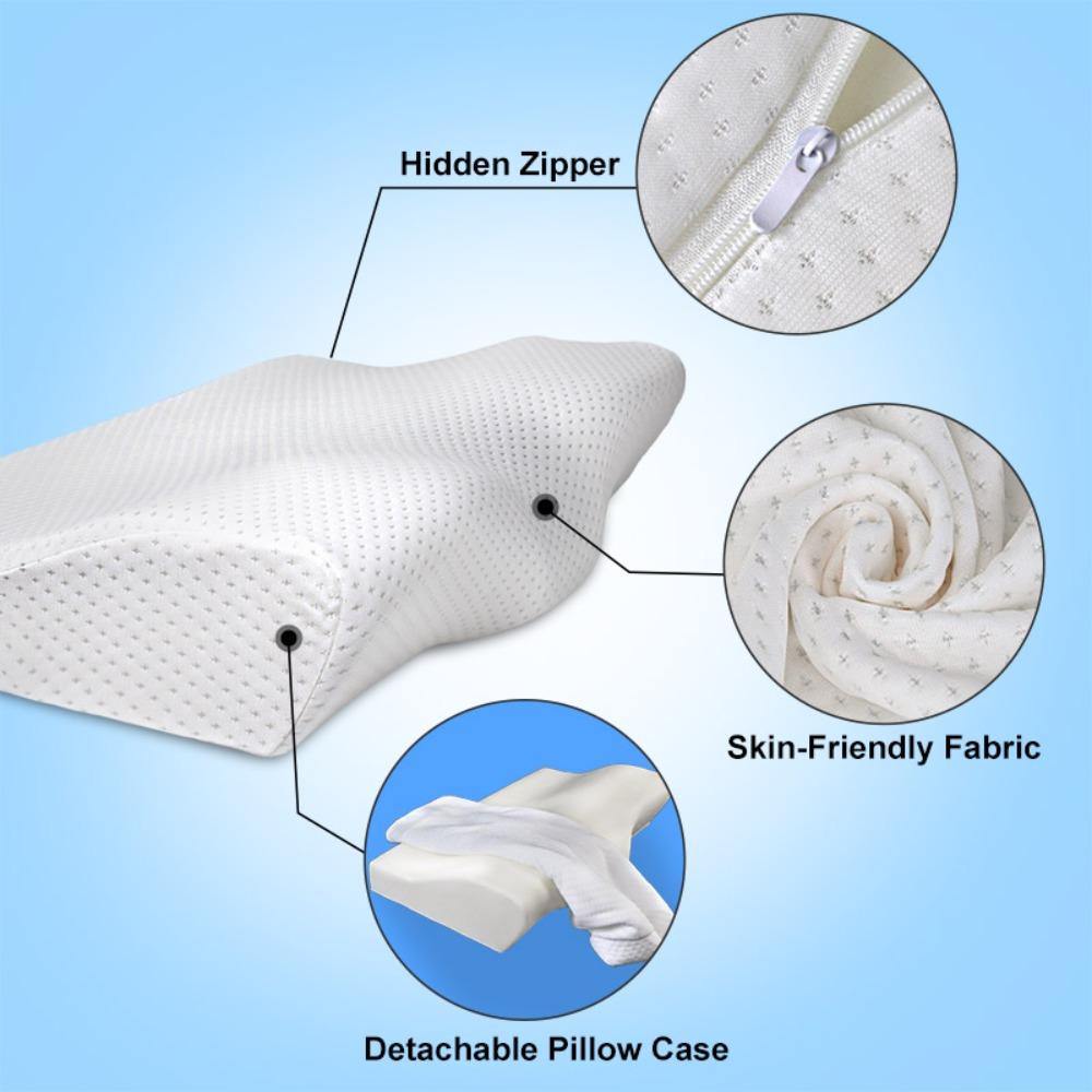 Jane Gối Đệm Cổ Bằng Memory Foam Chất Lượng Cao Chăm Sóc Sức Khỏe Chậm Cổ