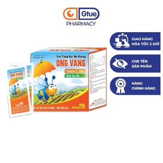 Siro ho ong vàng/ Siro tăng đề kháng ong vàng - Hộp 30 gói_