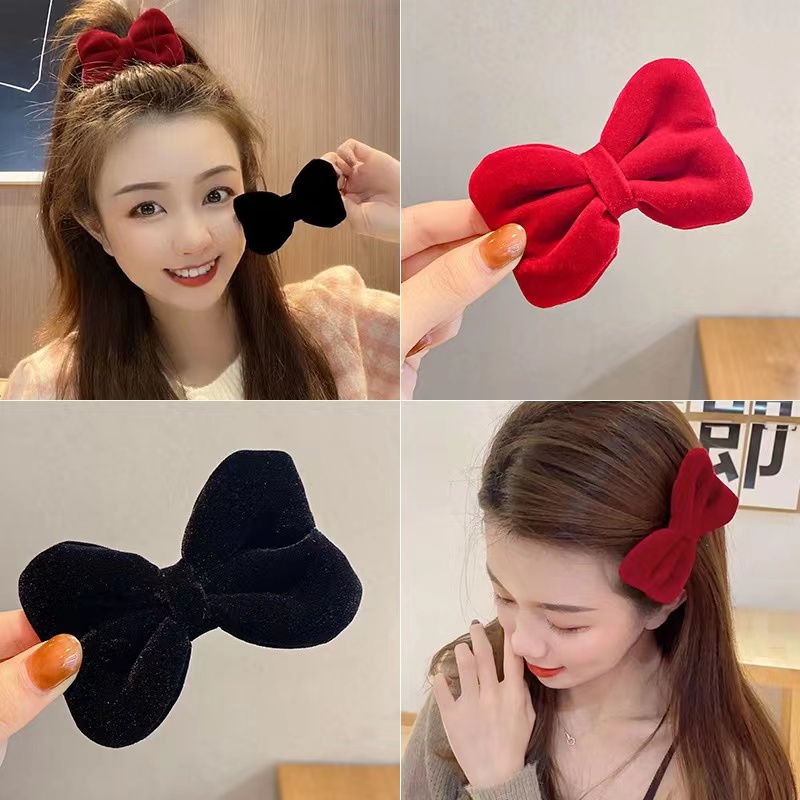 Kẹp Tóc Hàn Quốc Nơ Lông Phụ Kiện Thời Trang Cho Nữ AB224