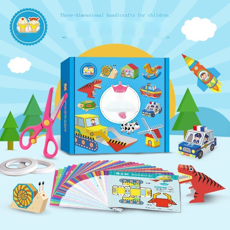 Sách Giấy Ba Chiều Thủ Công Sáng Tạo Giáo Dục Sớm Dành Cho Trẻ Mẫu Giáo 3-8 Tuổi