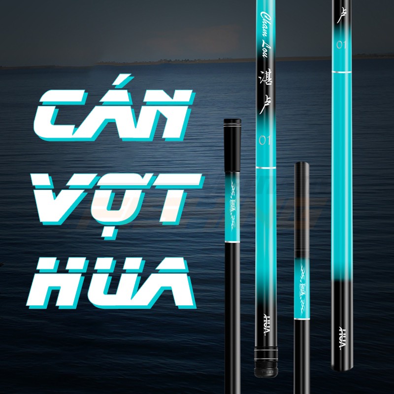 Cán Vợt Carbon HUA dài 170cm - phụ kiện câu đài